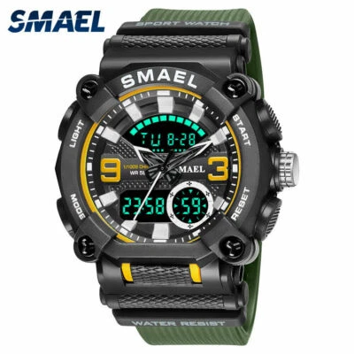 SMAEL Sport Watch Men Wristwatch Fashion Digital Quartz Outdoor Male Stopwatch