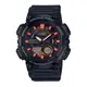 【CASIO 】十年電力指針數位雙顯錶款-黑x橘 (AEQ-110W-1A2)