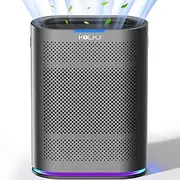 Air Purifiers for Home Large Room Cover 2,100 Ft²,with Air Quality Monitor & Aromatherapy,Auto H13 Air Purifier Removes Pets Hair Dust Smoke Odor,with 7 Colors Light(high gray)