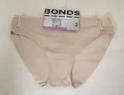 Bonds WYQ5BW GDU Base Blush Ladies Hipster No Lines Bikini Brief 2 Pack Size 16