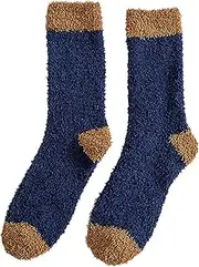 [Generic] Running Socks Woman Winter Coral Fleece Socks Middle Cute Home Solid Stocking Sciatica Compression Socks