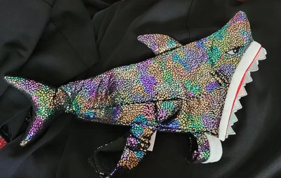 Dog Coat, Multicolor Shark Costume, Thrills & Chills , Size Small