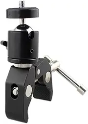Generic Camera Hot Shoe Hot Shoe Mount Ball Head Tripod Ball Head Clamp Hot Shoe to 1/4 Hot Shoe Adapter Black