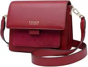 [FOXLOVER] Small Crossbody Bags for Women,Mini Leather Ladies Alligator pattern Shoulder Bag Handbag Purse with 2 straps
