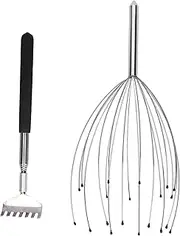Telescopic Back Scratcher and Scalp MassagersHead Massager Scalp Scratcher for Head Body Relaxing Telescopic Back