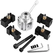 Tool Post Holder,Lathe Tool Post Holder,Aluminum Alloy Multifid Mini Lathe Quick Change Tool Holder Set Tool Post and Holder Kit Tooling Package Lathe Quick Change Tool Holder