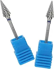 ARTSEWPLY 2pcs Cuticle Drill Bits Nail Grinding Head for Manicure/pedicure Tungsten Steel Drill Tools Universal Nail Care Kit Pretreatment Grinding