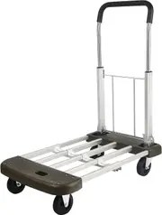 Foldable Push Cart Aluminum Alloy Platform 150KG Capacity