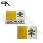 Vatican Flag Iron on Embroidered Sew on Patch For Clothes 9x6cm
