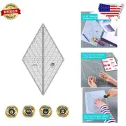 Precision 60-Degree Ruler with Non-Slip Grip – Perfect for Sewing & Patchwork