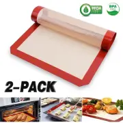 Non-stick Silicone Baking Mat Set, Half Sheet Size for Baking Cookies, Pastry,