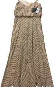 Women’s Adrianna Appel Beige Dress Size 6 Brand New-SHIPS N 24 HOURS