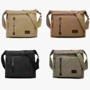 Retro Men'S Canvas Shoulder Messenger Bag Crossbody Satchel Travel