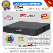 DVR-516S2-4KSM DAHUA NO LOGO 16CH 2SATA 8MP Pentab4K WizSense DVR SMD AUDIOCOAX