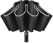 [Expansemaster] Travel Folding Umbrella | UPF 50+ UV Protection, Windproof, Reflective Safety Strip, Compact Automatic Open/Close Women's Umbrella, Gift Box