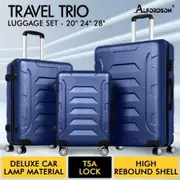 ALFORDSON Luggage 3PCS Set Suitcase Trolley TSA Carry on Hard Case Navy