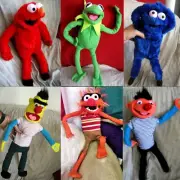 MUPPETS COLLECTION 6 puppets KERMIT ELMO ANIMAL COOKIE BERT ERNIE SESAME STREET