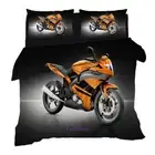 Motorbike Black Single/Double/Queen/King Bed Duvet/Doona/Quilt Cover Set Linen