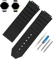 MMBAY Rubber 27mm Silicone Watch Bands Replacement Fit for Hublot 19mm*27mm*24mm Watch Strap Wirstband (without metal buckle) For Women and men