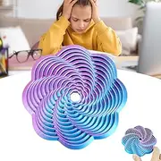 Fractal Fidget Hexagon-3D Flower Shaped Fidget Toys for Stress Relief,3D Printed Anti-Stress Sensory Cubes for Kids & Adults,Toys for Kids,Colorful Anxiety Relief(Light Purple)