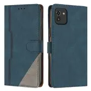 Clasp Case with Flip Wallet Stand Function Cover for Samsung A03 166mm - Blue
