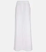 [Brunello Cucinelli] Brunello Cucinelli High-rise cotton wide-leg pants AU 14 white