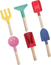Hohopeti 6pcs Colored Sand Shovels Kit Metal Beach for Handled Digging Tools for Outdoor Parties for Beach and Pool Fun