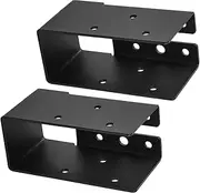 Brackets Set, Deck Railing Connectors, 2x4in Concealed Joist Supports, Compact Heavy Duty Beam Fixing, Authentic Connectors Design for Pergola, Swing, Shelf, Fence, Stair