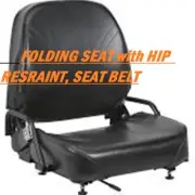 NEW ALLIS CHALMERS STYLE FOLDING FORKLIFT SEAT ADVANCE BAKER TAILIFT TUSK LINDE