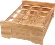 Shot Glass Holder, 12 Holes Wooden Shot Glass Tray Wine Glass Cup Serving Tray Shot Glass Display Bar Accessories for Party Bar Club Bar Family Gathering