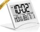 Foldable Digital Travel Alarm Clock LCD Timer Temp Snooze Battery Operated