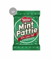 903273 2 x 20g PACKETS NESTLE'S MINT PATTIE CHOCOLATE COVERED PEPPERMINT CREAM