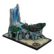 C7705 Diorama with Waterfall, Cliffside, and Dilapidated U-Boat 2914 Pieces