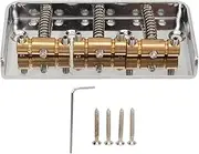 Guitar Bridge High Strength Aluminum Alloy Top Loading String Through Body Saddle Bridge with Brass Saddles MIM HH Style