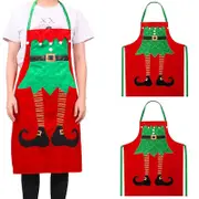 2PCS Christmas Aprons Adjustable Cooking Aprons for Kitchen Party Gardening Baking-Style 3