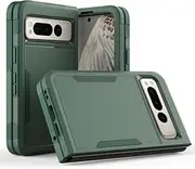 Phone Case for Google Pixel Fold, [PC Hard Shell Protection]+[TPU Soft Shell Cushioning] for Google Pixel Fold Case, Non-Slip Double Layer Protection for Google Pixel Fold Cover Green