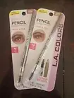 2 LA COLORS "DARK BLONDE" C68631 EYE BROW PENCIL SPOOLIE BRUSH COMBO DEFINE FILL