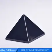 Natural Black Obsidian Quartz Crystal Pyramid Orgone Energy Stone Tower Healing