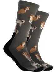 [Mitch Dowd] Dogs Bamboo Comfort Crew Socks in Multi