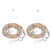 2pcs Rhinestone Purse Straps,27.6" Sparkly Replacement Bag Straps, Multicolor