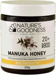 Manuka Honey 100% Pure Bioactive 20+ 800MGO 250g Nature's Goodness