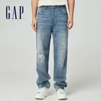 在飛比找momo購物網優惠-【GAP】男裝 寬鬆牛仔褲-淺藍色(884811)