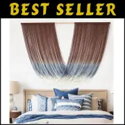 Durable Dip-Dye Macrame Wall Hanging - Designer Art for Home Spaces 57"W x 35"L