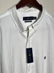 NWT Polo Ralph Lauren Mens 3XLT Feather Weight Twill Cotton Short Sleeve White