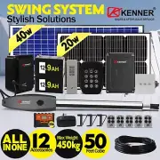 Kenner Farm 450kg E Single Swing Gate Opener with Full Solar 12 Accessories