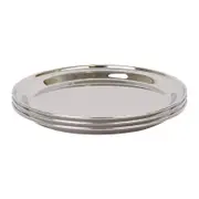 Round Stainless Steel Serving Trays - 30cm - Pack of 3