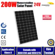 24V 200W MONO SOLAR PANEL HOME GENERATOR 24V BATTERY CHARGING 36V PV MODULE