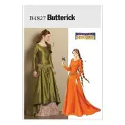 Butterick Sewing Pattern B4827 Misses Costume Medieval Dress Belt Sizes 6-12 UC