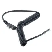2-Pin 4-Wire Speaker Mic Cable Coiled Mic Spring Line-Baofeng UV5R Kenwood TK370
