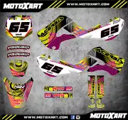 NEON style fits Kawasaki KX 65 2001 - 2018Full Custom Graphics decals stickers
